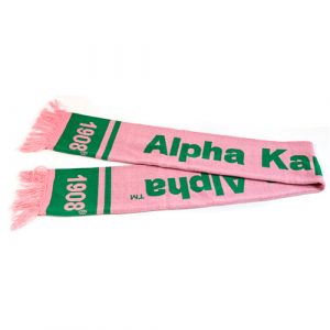 AKA Pink & Green Knit Scarf