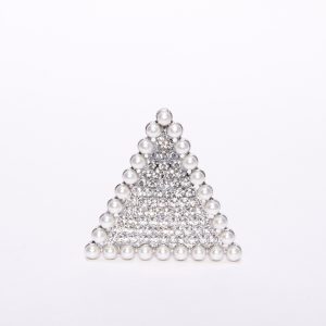 Crystal Pyramid w/Pearl Outline